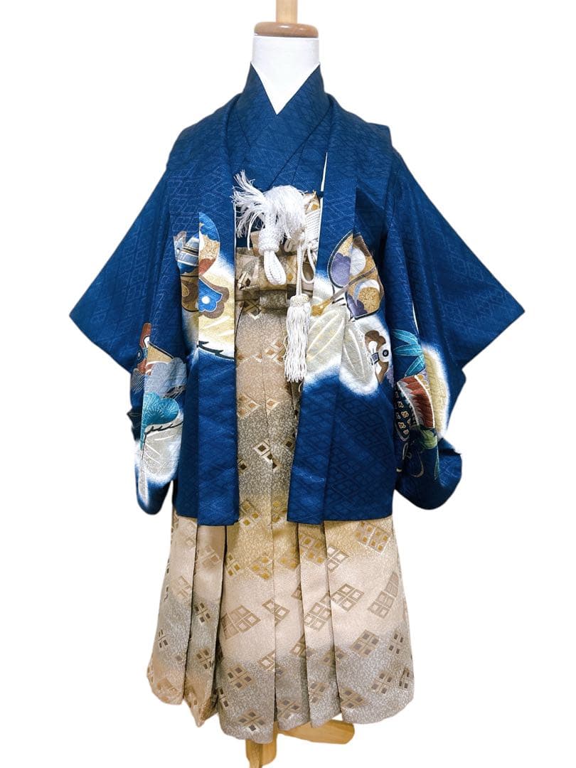 人気の兜柄♡七五三　5歳　男の子　セット　一式　紺色系