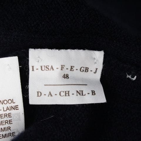 ◇良品 ブルネロクチネリ ダークネイビー Wジップカーディガン ウール×カシミヤ