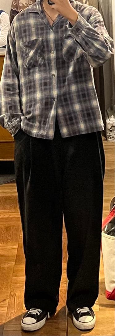 〈襤褸〉60s Towncraft オンブレチェックプリントネルシャツ