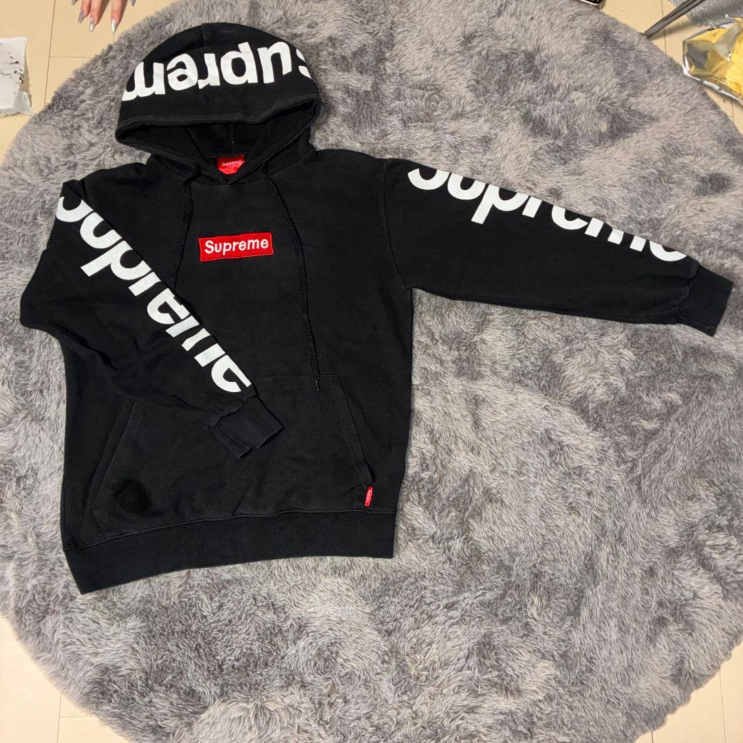 Supreme ブラック パーカー L ストリート　スケーター