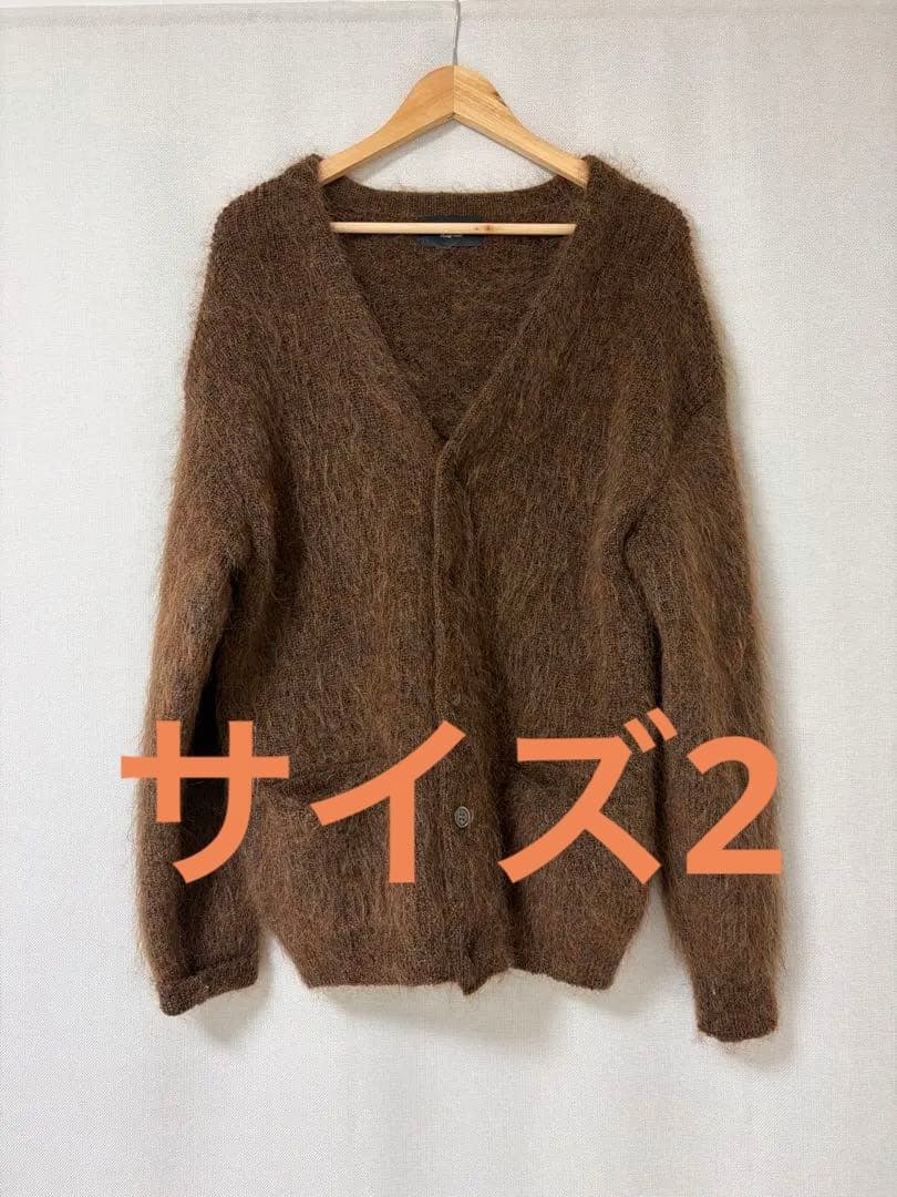 今*だ様 UNUSED ブラウン モヘア　カーディガン
