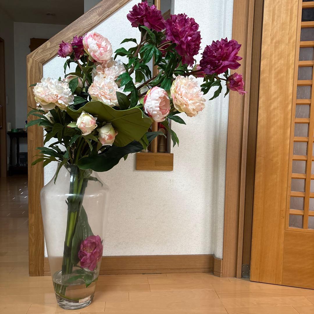 送込み　Emilio Robba ガラス花瓶付きスタンド花　エミリオロバ