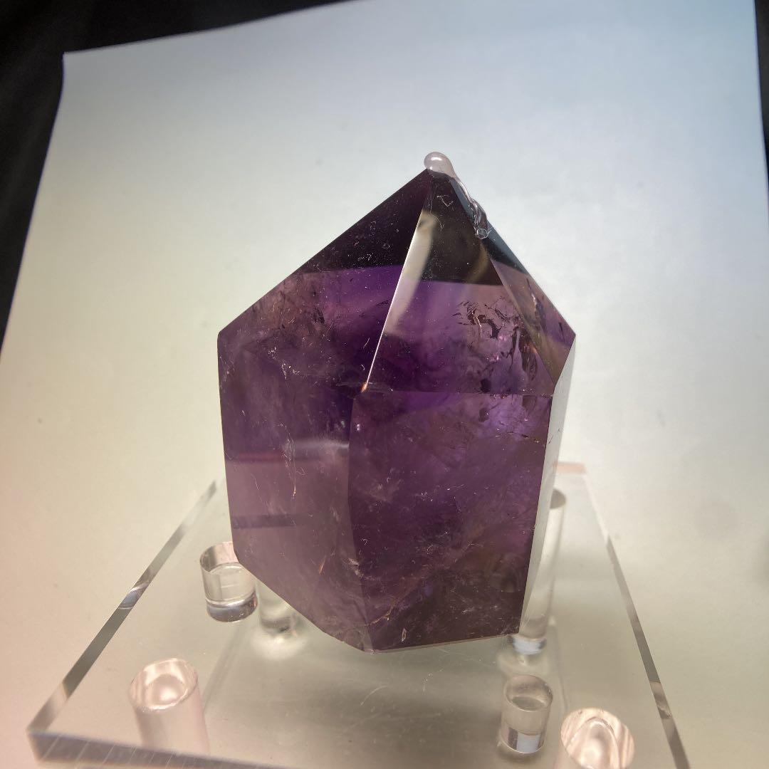 ちゅんちゅんアメジスト　ポイント　虹、キラキラ有り　249g