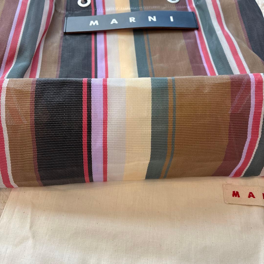 マルニ ストライプバッグ トート 保存袋付き