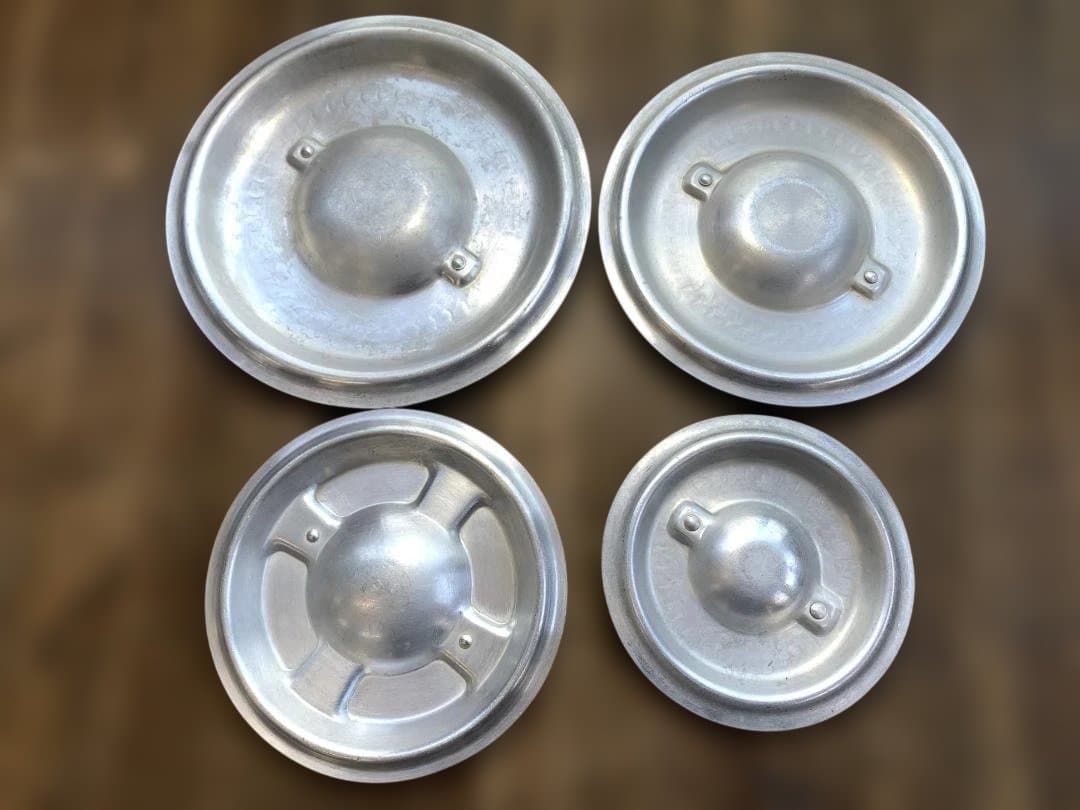 アカオアルミ DON 片手鍋 4点セット直径24・21・18・15㎝ 蓋付き①