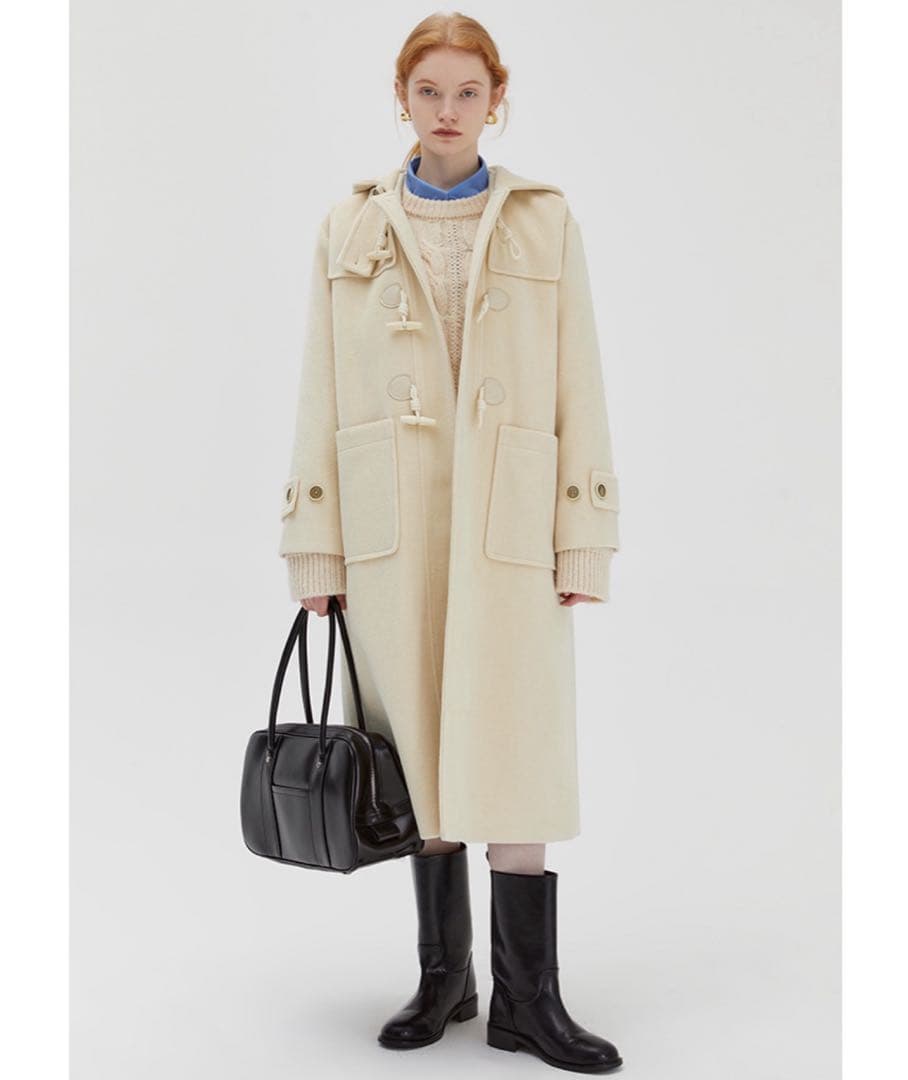 Fano Studios フードダッフルロングコート アイボリーFC19W140