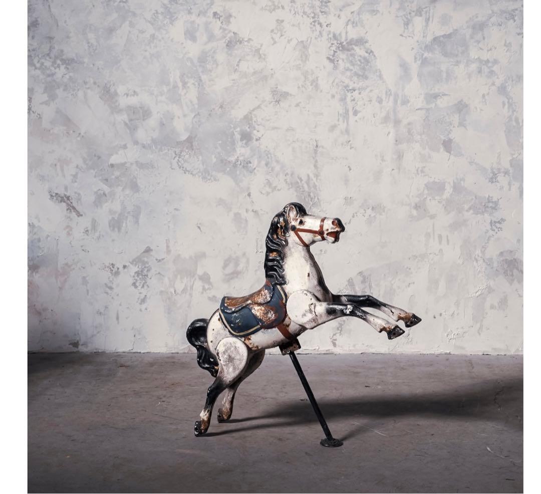 フランス アンティーク ロッキングホース/メリーゴーランド木馬