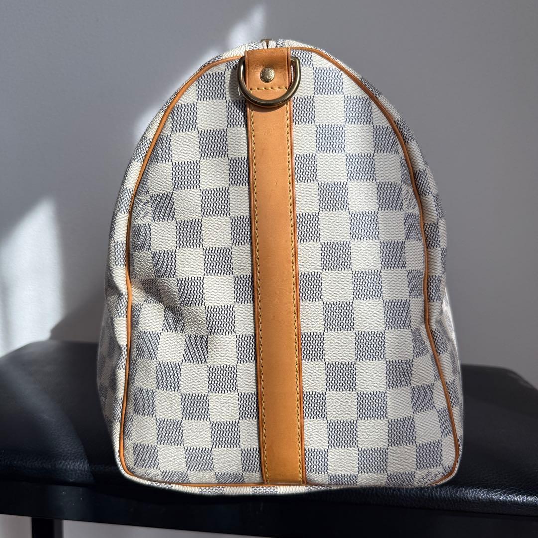 美品 LOUIS VUITTON キーポルバンドリエール 45 ダミエ・アズール
