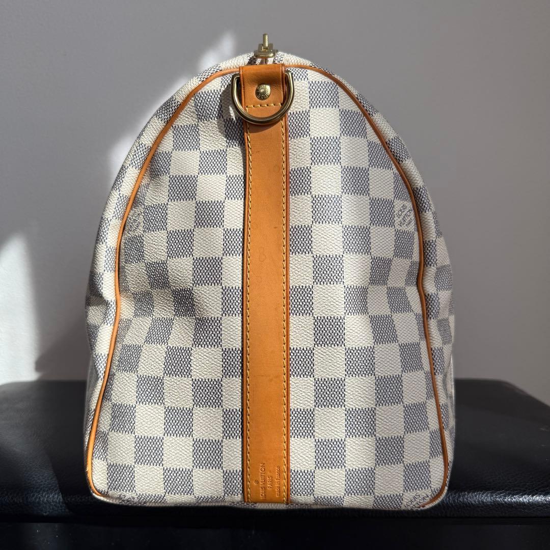 美品 LOUIS VUITTON キーポルバンドリエール 45 ダミエ・アズール