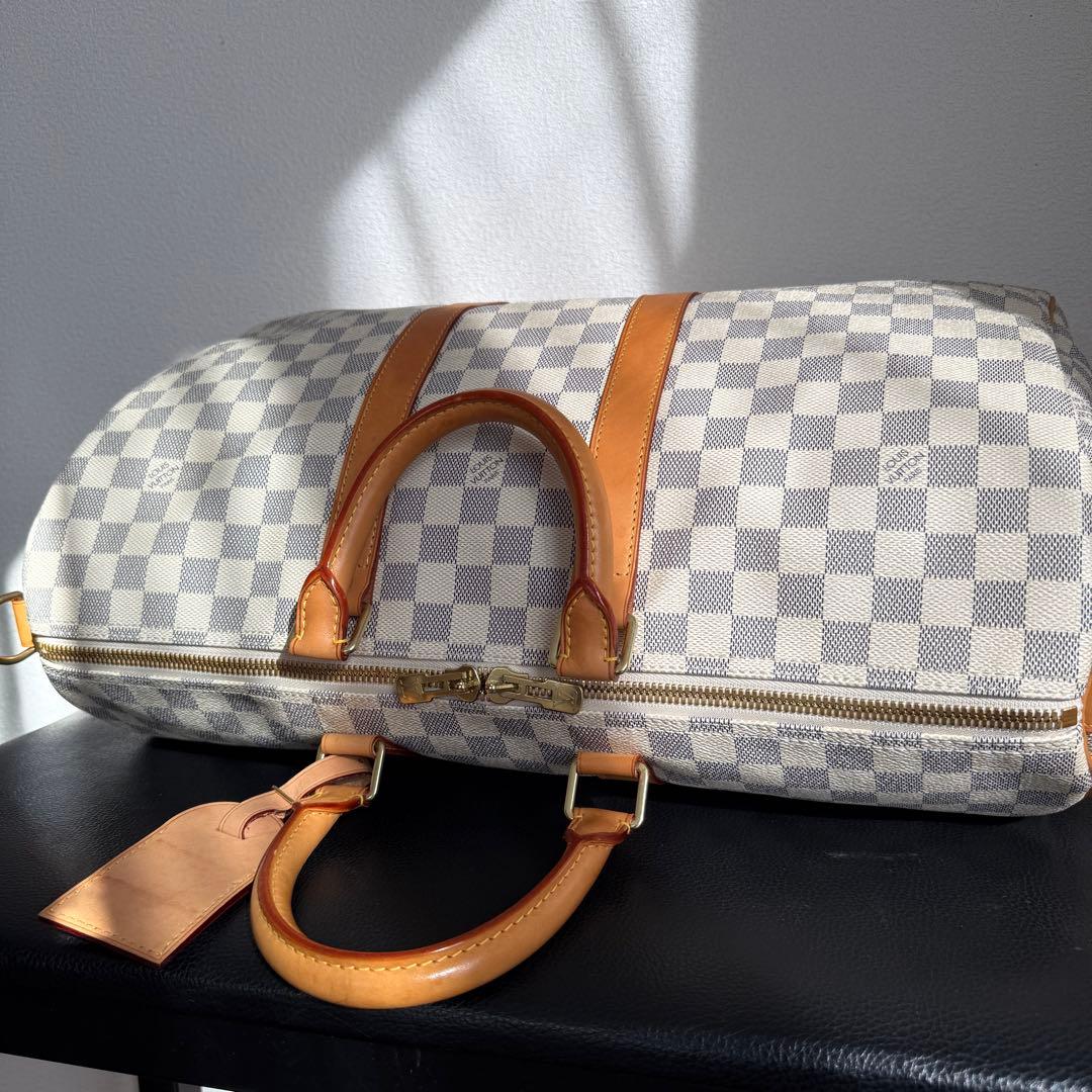 美品 LOUIS VUITTON キーポルバンドリエール 45 ダミエ・アズール