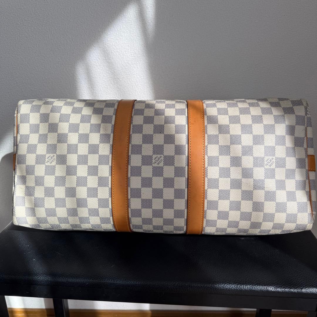 美品 LOUIS VUITTON キーポルバンドリエール 45 ダミエ・アズール