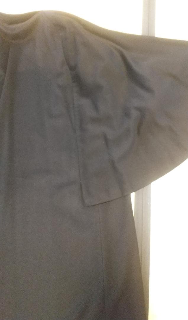 和装 トンビコート カシミヤ20％ メンズLサイズ ブラック