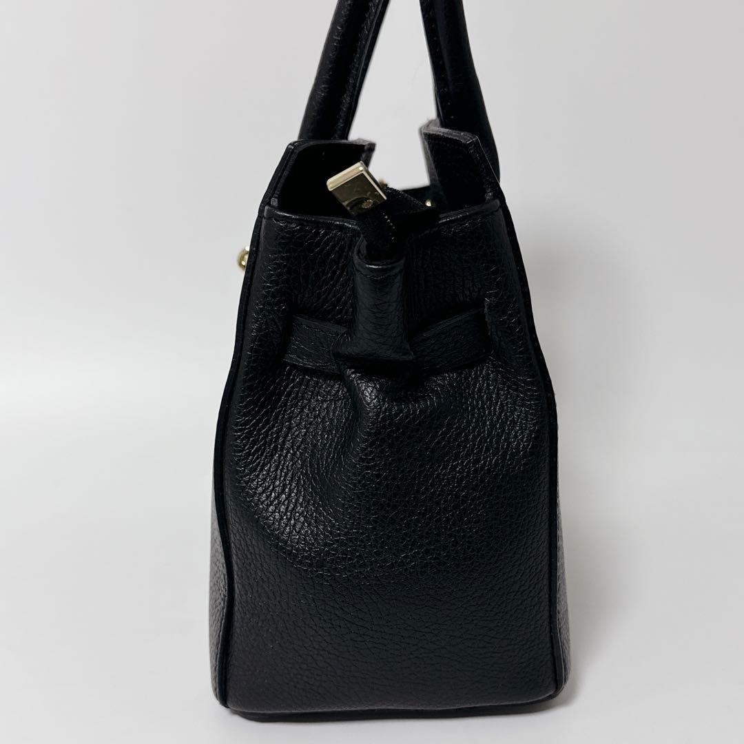 【極美品】AULENTTI トートバッグ　ショルダーバッグ　ベルト　ブラック