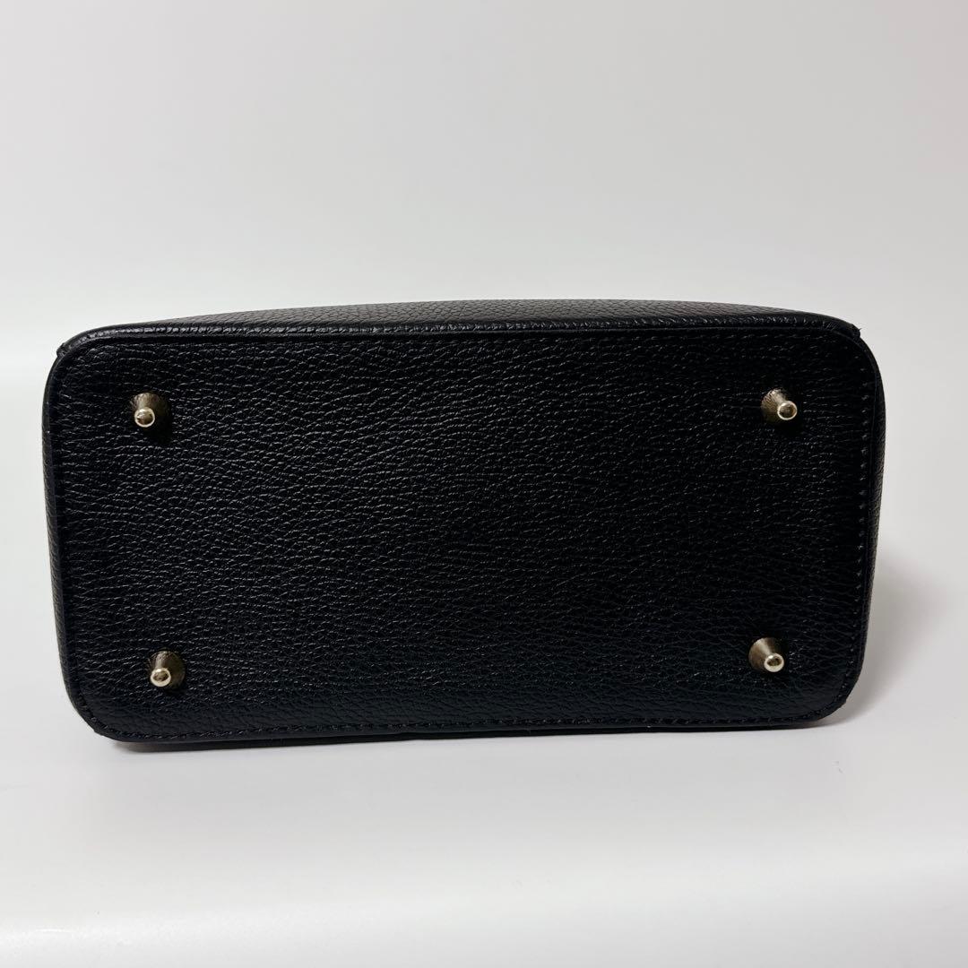 【極美品】AULENTTI トートバッグ　ショルダーバッグ　ベルト　ブラック