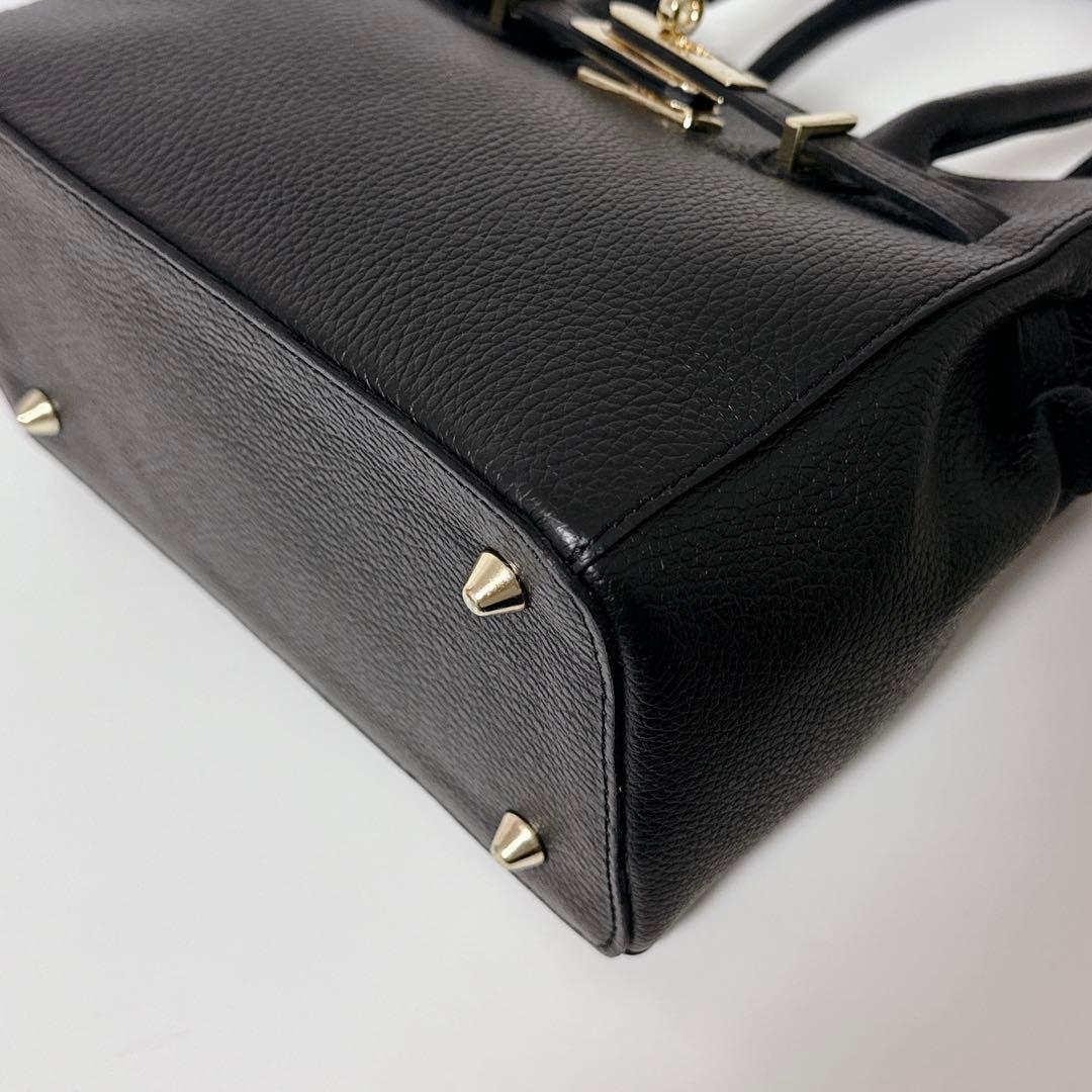 【極美品】AULENTTI トートバッグ　ショルダーバッグ　ベルト　ブラック