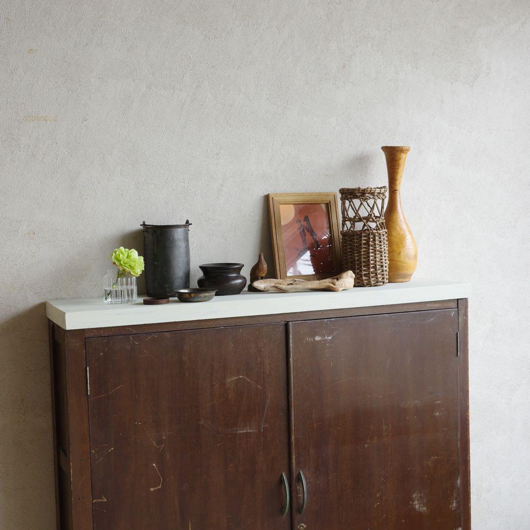 MM！横長の大きな飾り棚　古家具