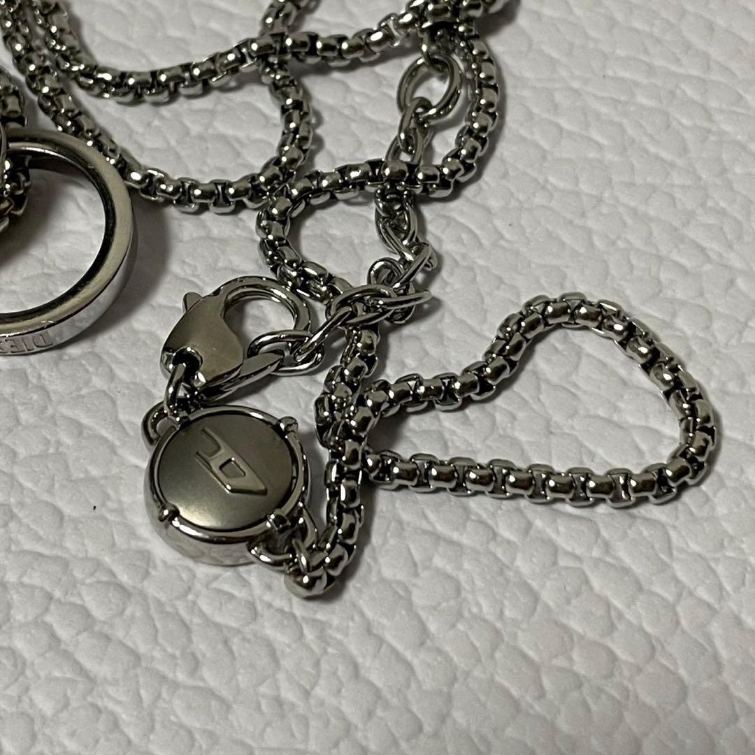 ✨未使用級✨️ DIESEL ネックレス　ダブルリング　ゴールドリング