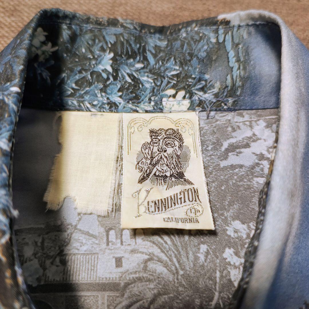 70年代 KENNIGTON ケニントン 隠れミッキー 総柄シャツ Lサイズ