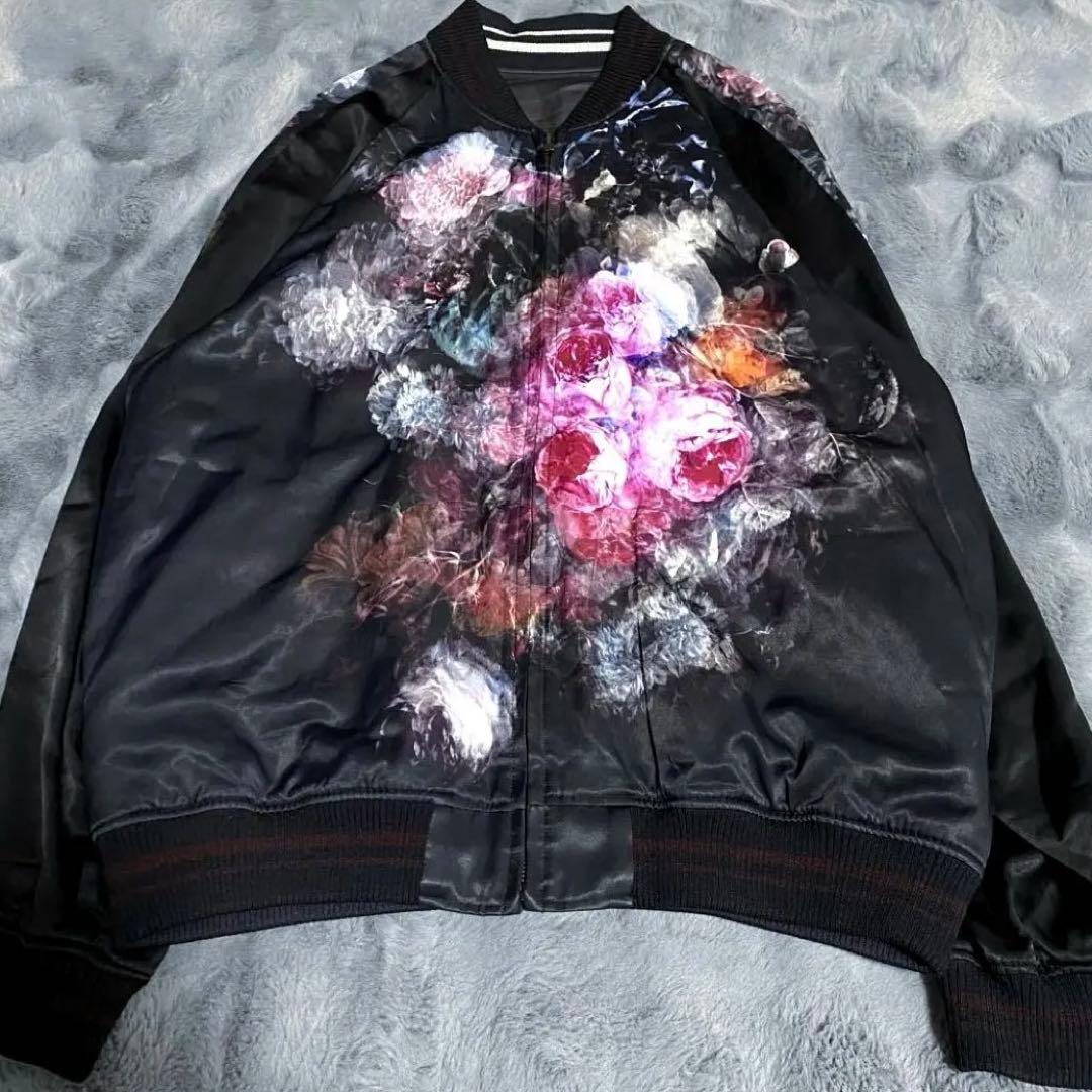 LAD MUSICIAN フラワーリバーシブル スカジャン 花柄 44 Lサイズ