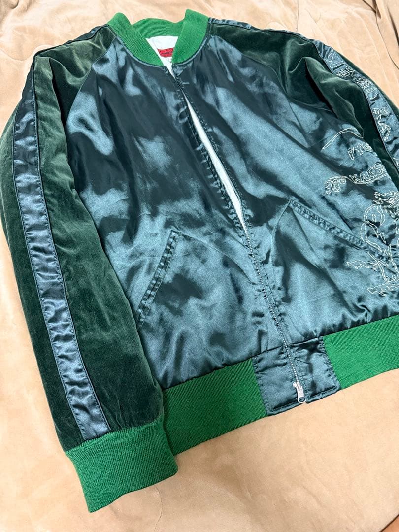 JOHN BULL 虎龍 別珍 サテン 日本限定 スカジャン vintage 緑