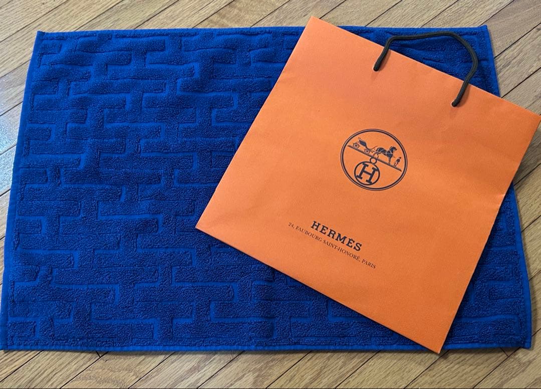 【値下げ‼︎未使用】HERMES ゲストタオル《ステアーズ》 マリン 青
