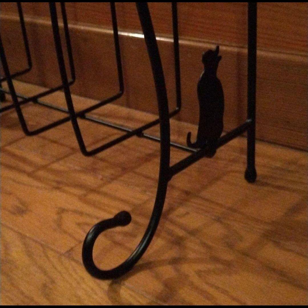 猫　ブックラック　マガジンラック　ブラックキャッツ　黒ネコ　　レトロ　ねこ