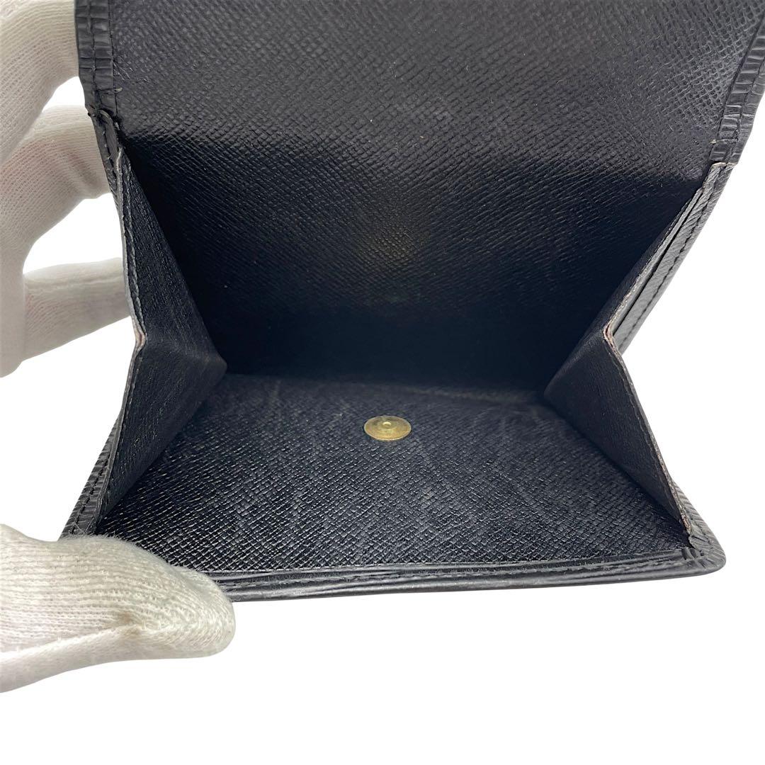 【美品】LOUIS VUITTON ルイヴィトン　折り財布　エピ　黒　ブラック