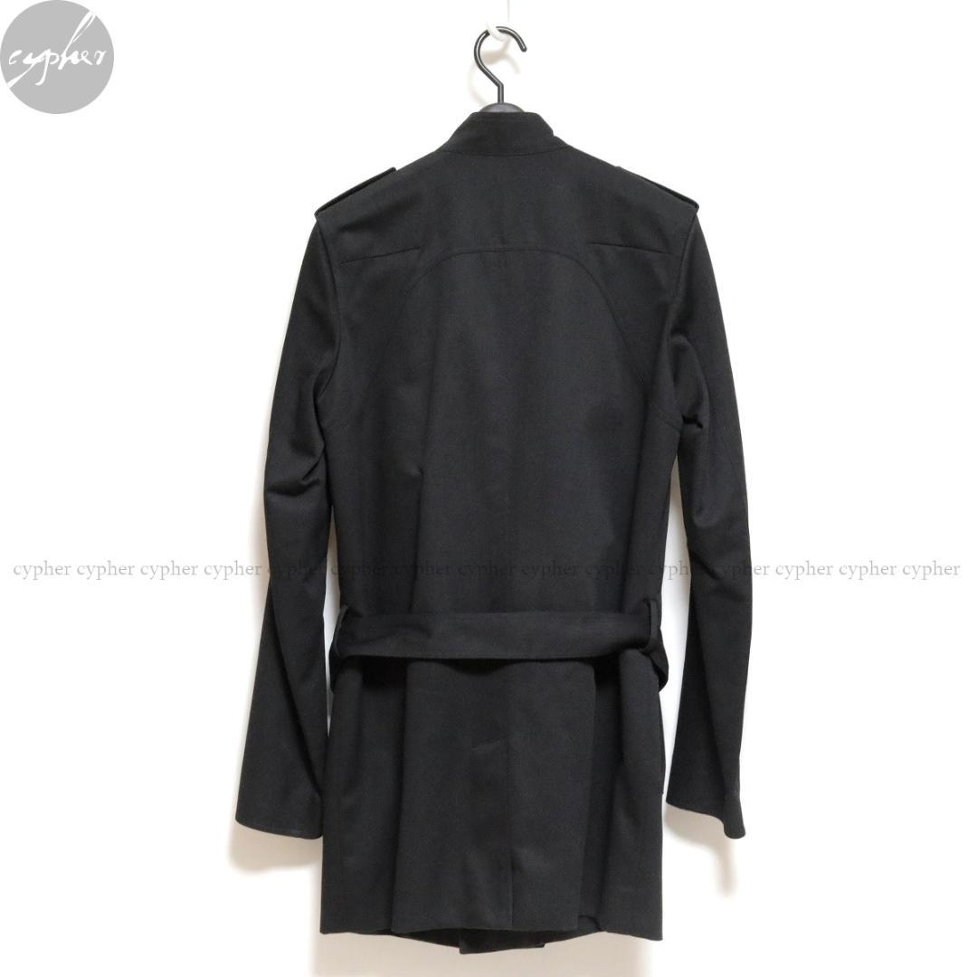 44 06SS Dior HOMME エディ期 トレンチ コート ブラック 黒