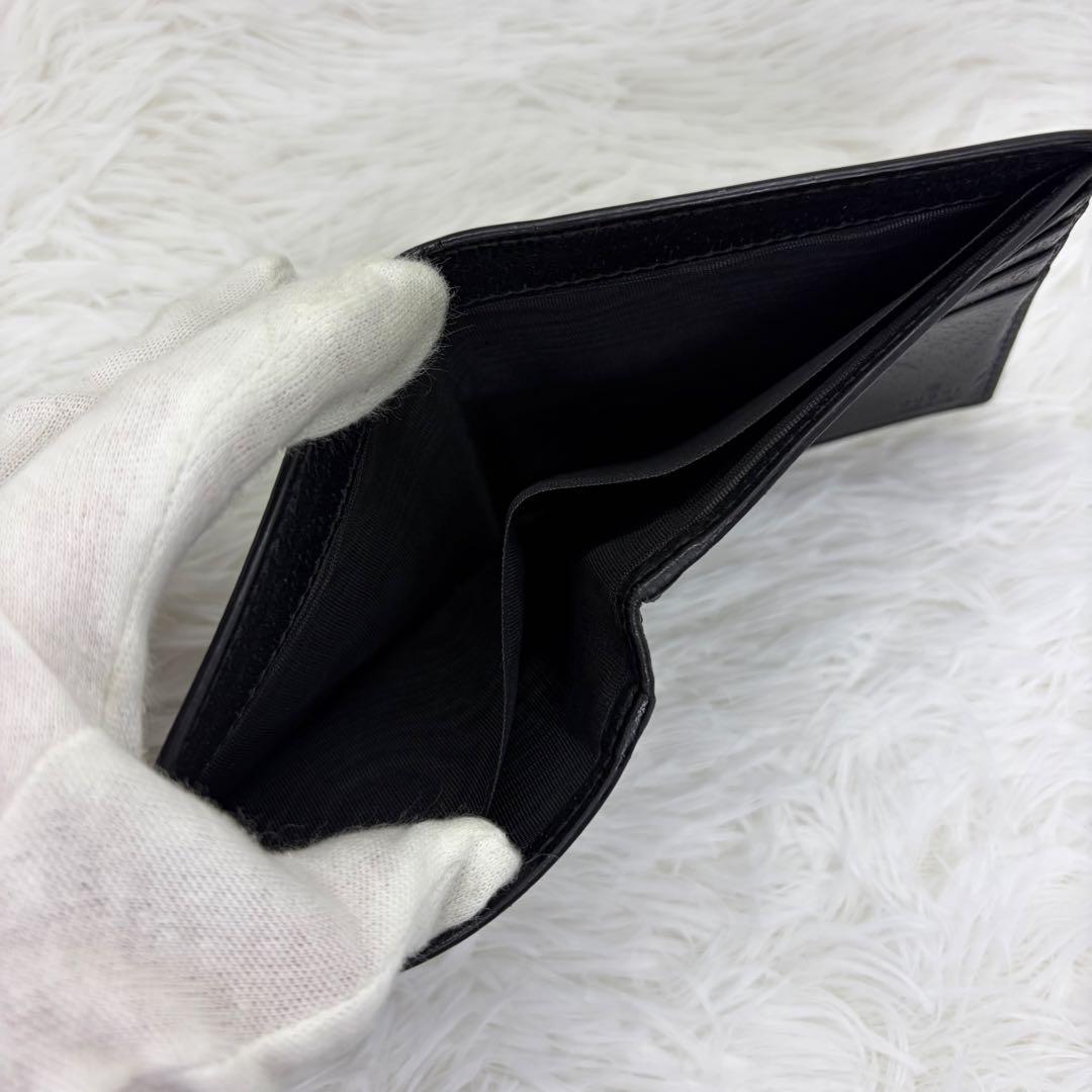 美品✨️グッチ 二つ折り財布 アニマリエ ビー 蜂 ハチ レザー ブラック