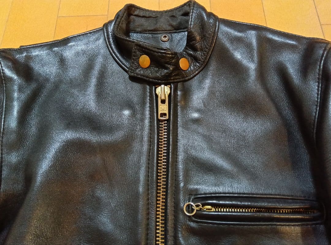 だ*け様 美品VANSONバンソンシングルライダース34黒ブラックTYPEBタイ