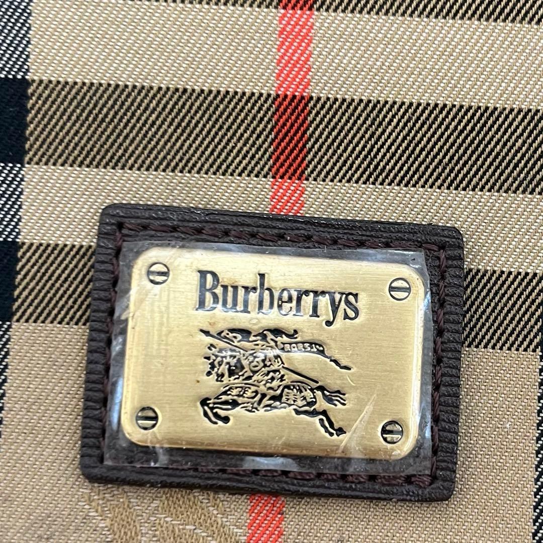 美品　Burberry バーバリー ミニボストンバッグ ノバチェック レザー