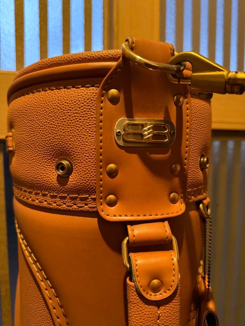 キャメル レザー ゴルフバッグ キャディバッグ