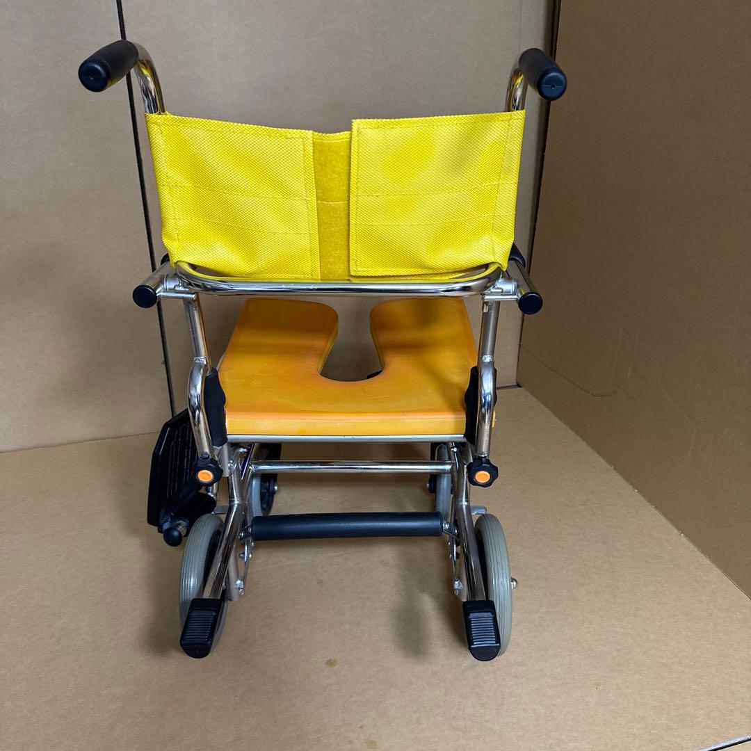 kawamuraサイクル 入浴用車椅子 イエロー　【A-107】