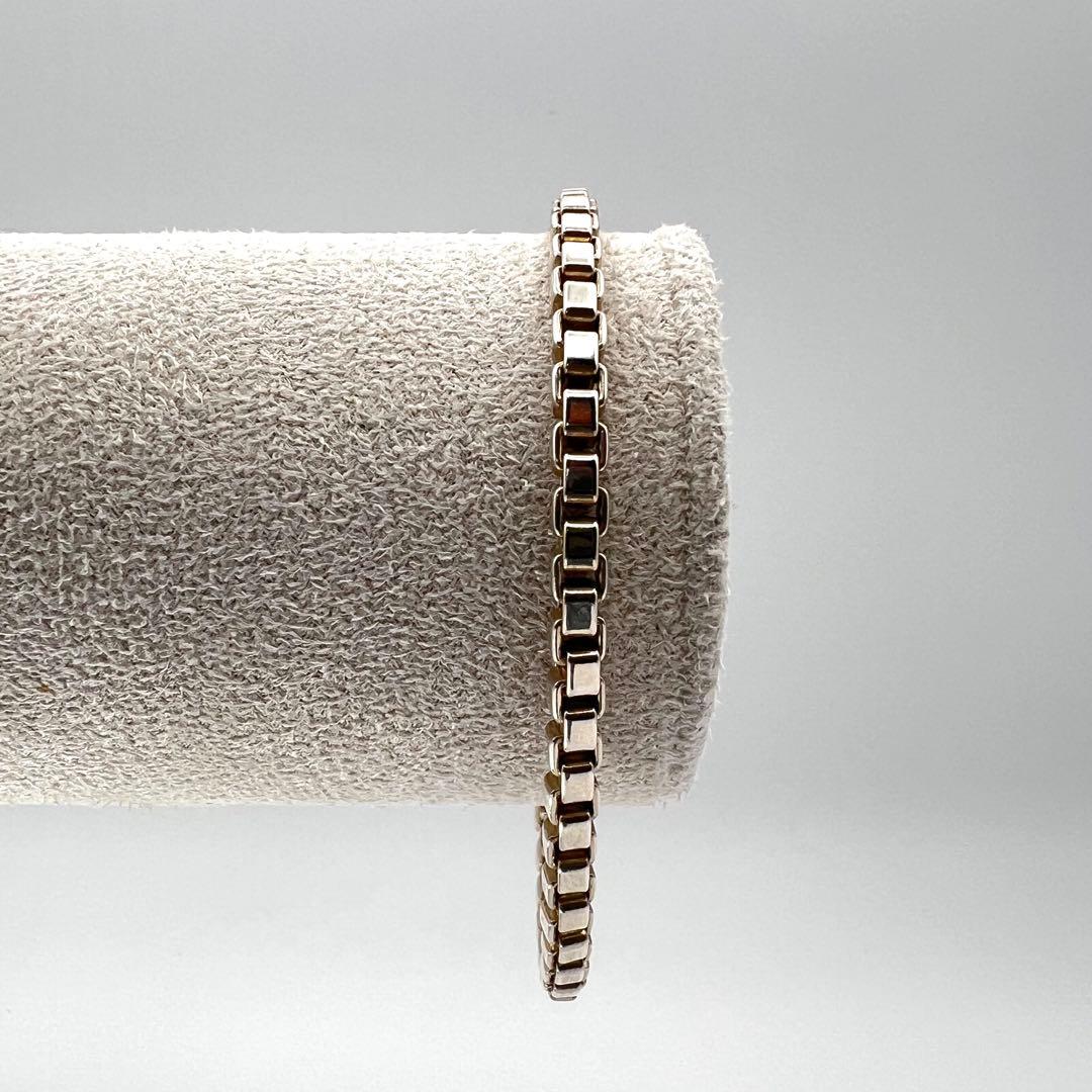 【美品】Tiffany ティファニー ブレスレット ベネチアン 18㌢ 箱袋付