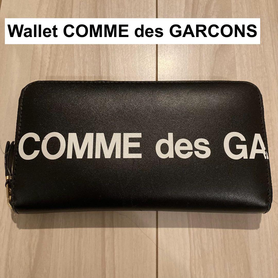 コムデギャルソン ヒュージロゴ ラウンドジップ 長財布