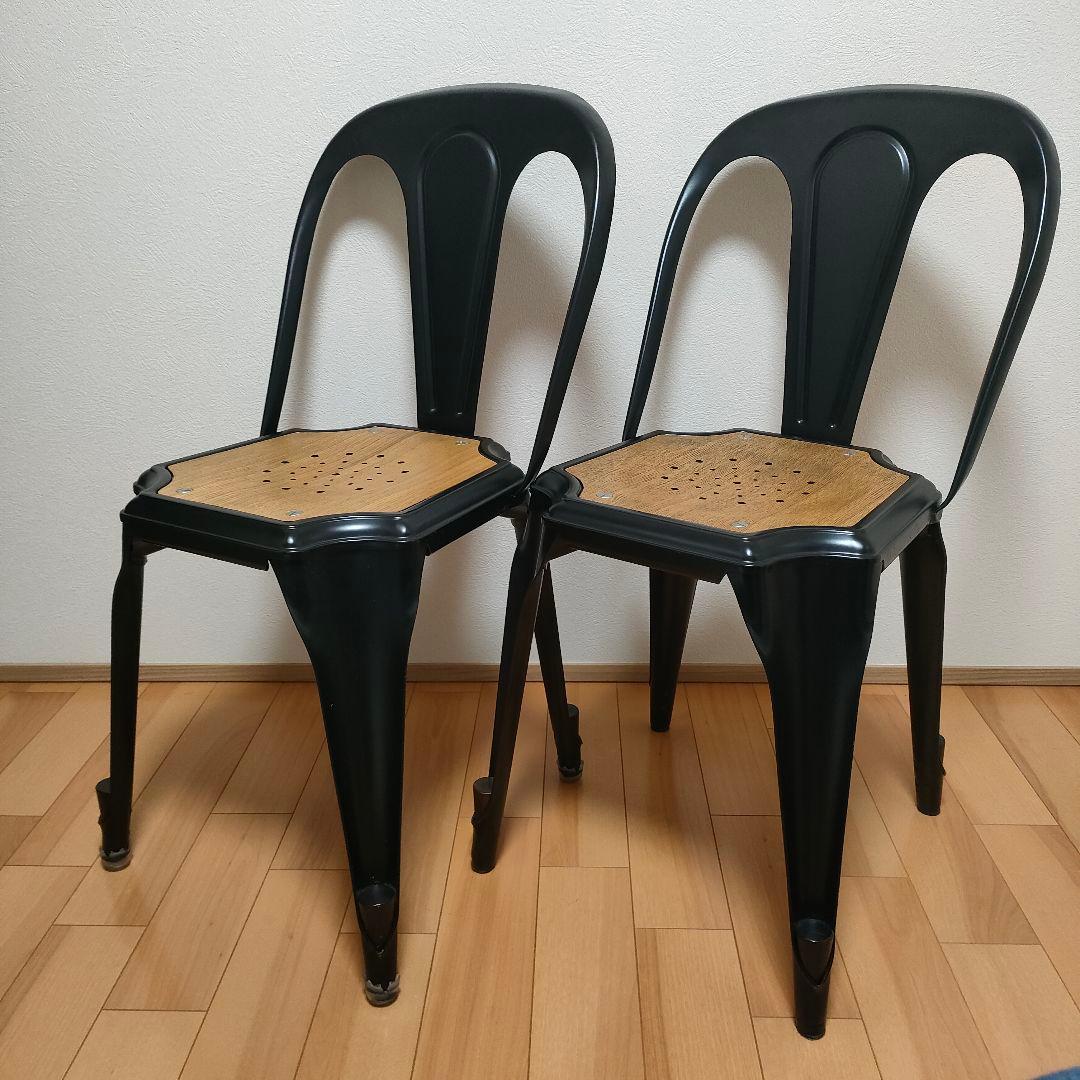 【希少｜インダストリアルチェア 2脚セット】ノーザンマルチプルズ系 スチール