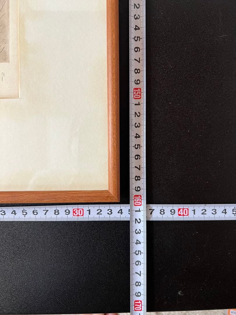 シルクスクリーン 北川民治 「男女」6/50 （モノクロ）　額縁入り