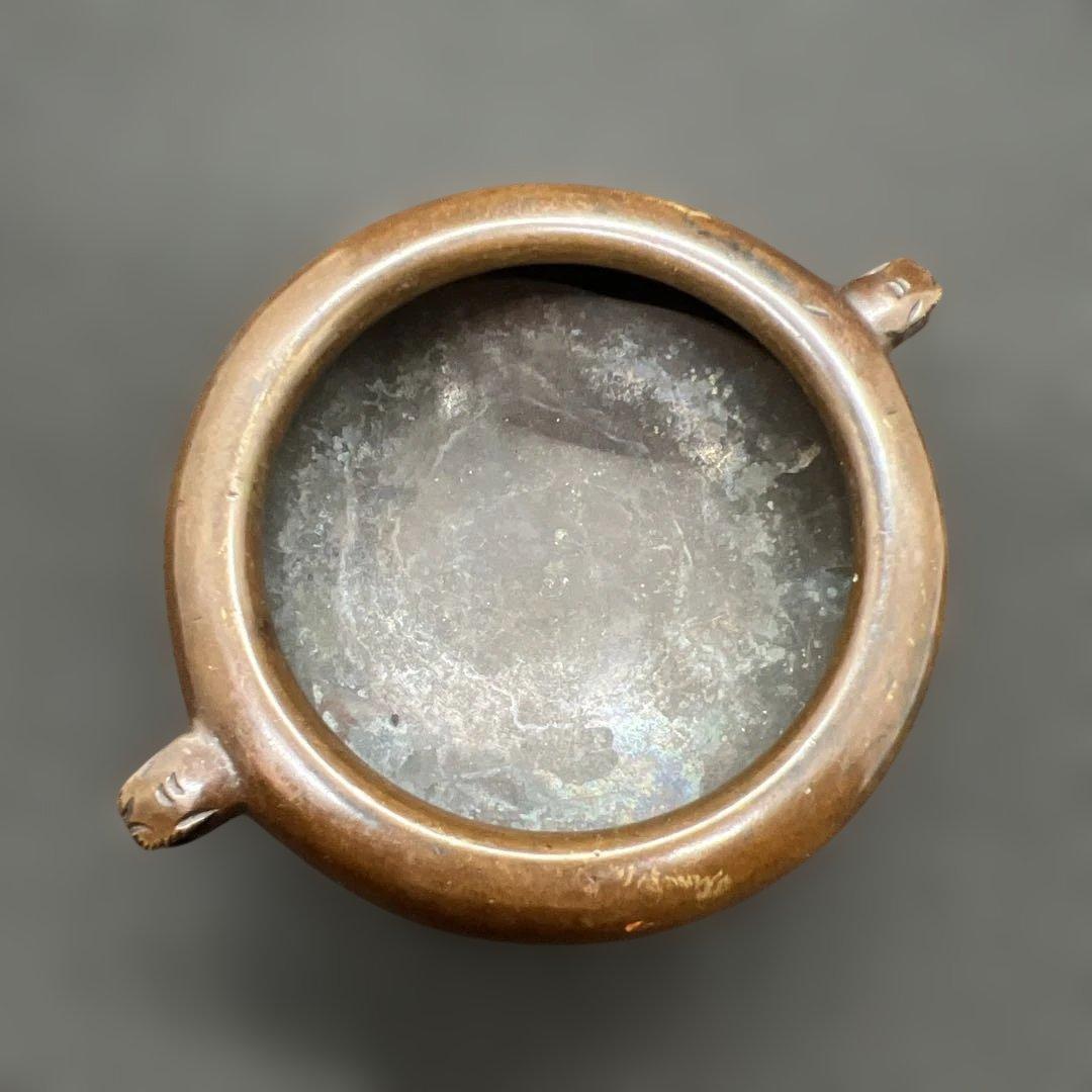 精銅製時代香炉　ハンドメイド　香道具　金属工芸