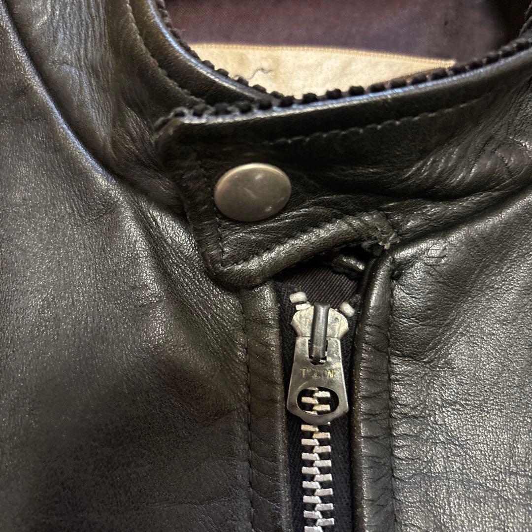 名作 ショット 70s 牛タグ 前期 シングルライダース 逆ハ レザージャケット