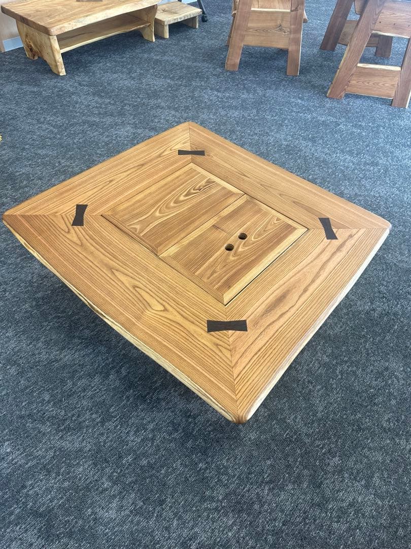 天然木槐(えんじゅ)囲炉裏風座卓