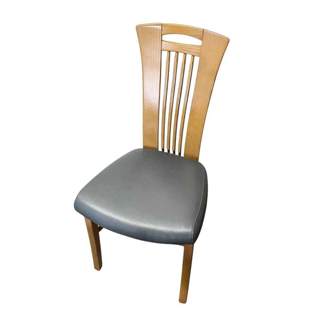 カリモク CD34モデル ダイニングチェア 合成皮革張 オーク材④ F