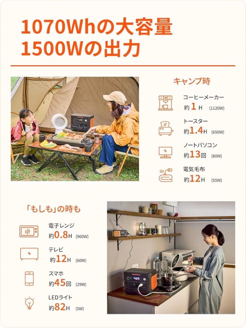 笑*笑様 Jackery ポータブル電源 1000 New 1070Wh