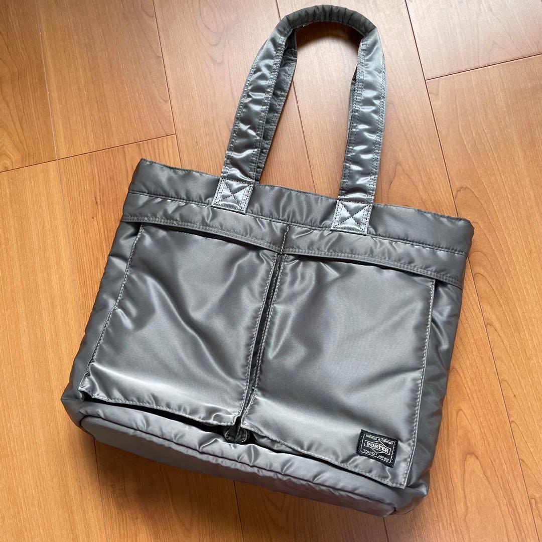 PORTER ポーター タンカー トートバッグ シルバーグレー