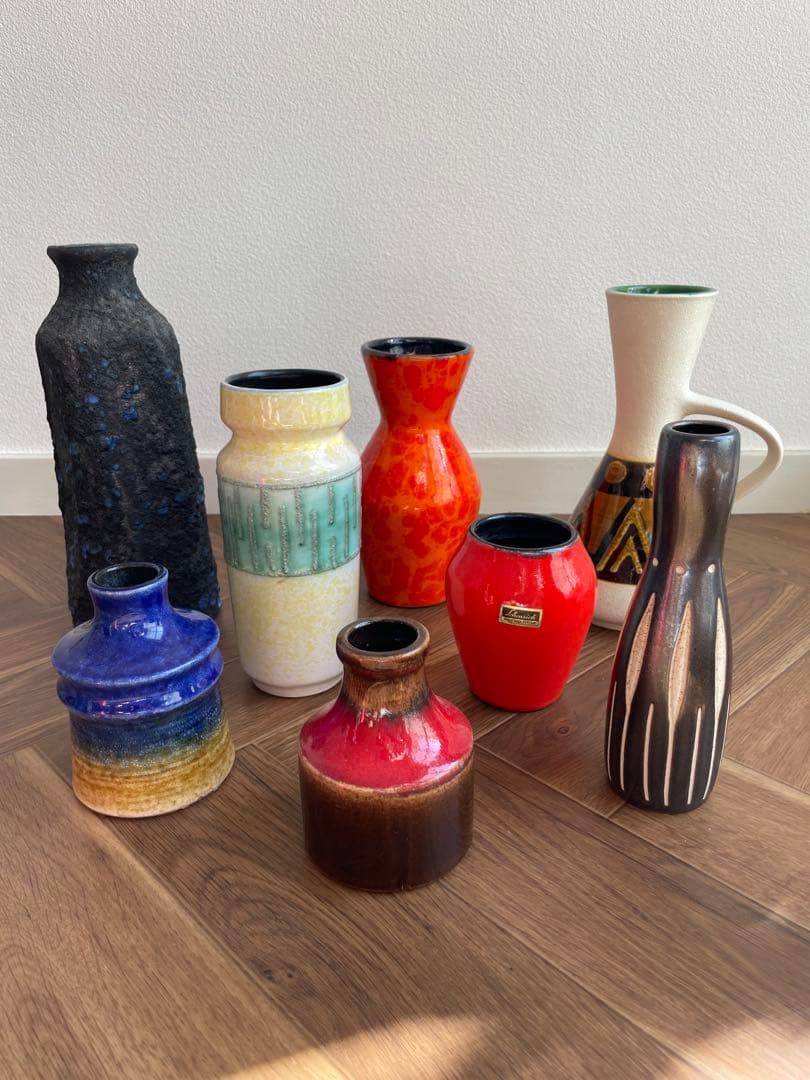 ヴィンテージフラワーベース　花瓶　ファットラバ　西ドイツ