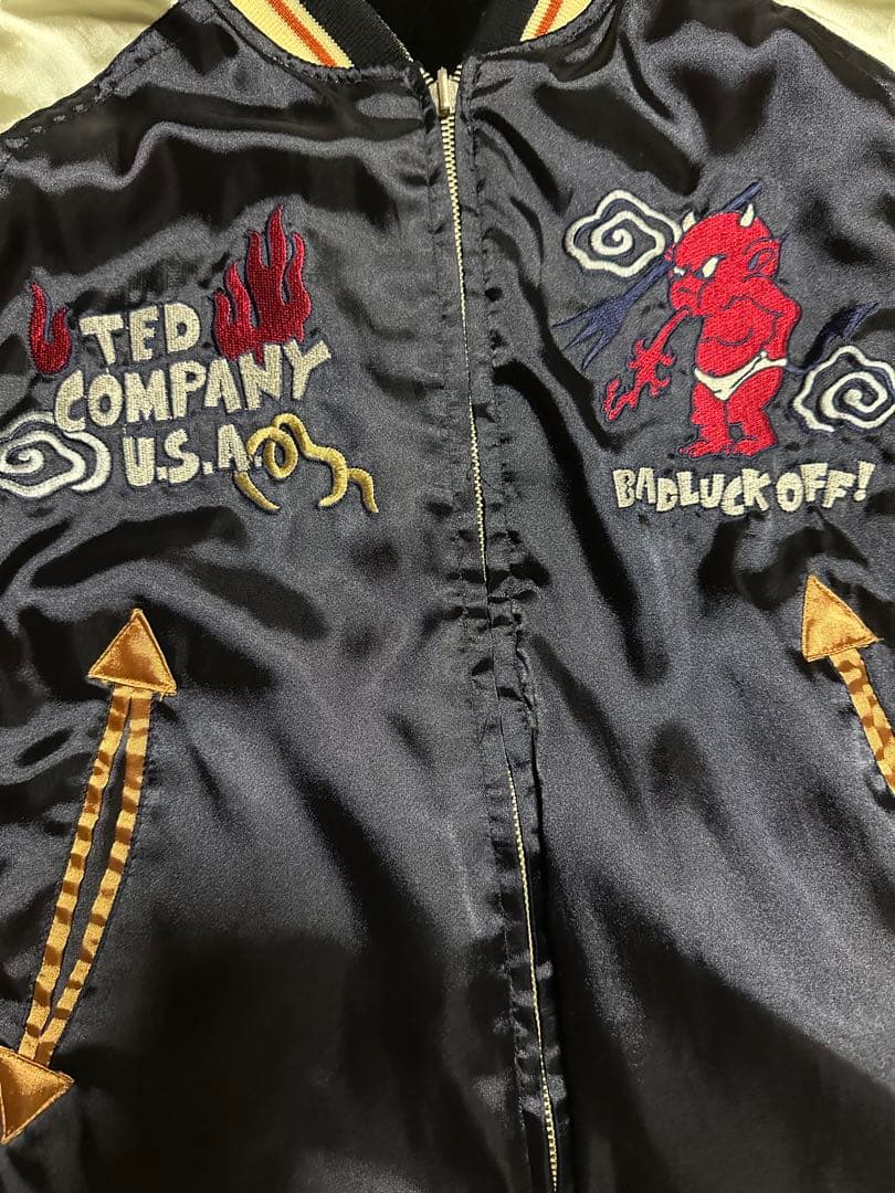 TEDMAN テッドマンリバーシブルスカジャン スーベニアジャケット別珍サテン