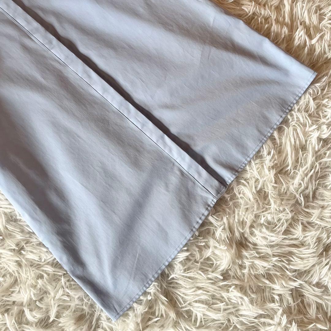 タグ付き✨ ヨーコチャン ラッフルトリムスリーブコットンブラウス SAX 近年