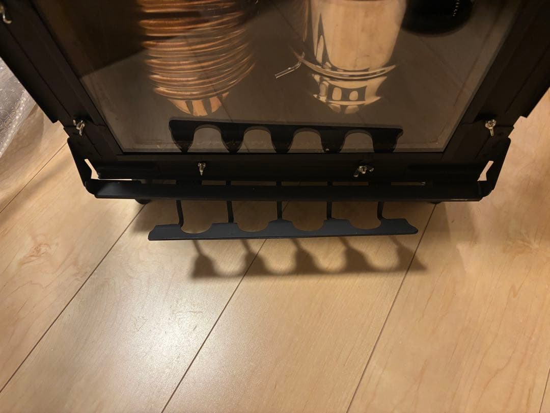 新保製作所　ミニ薪ストーブ”ＲＯＳＥ　脚長さん　煙突左出し