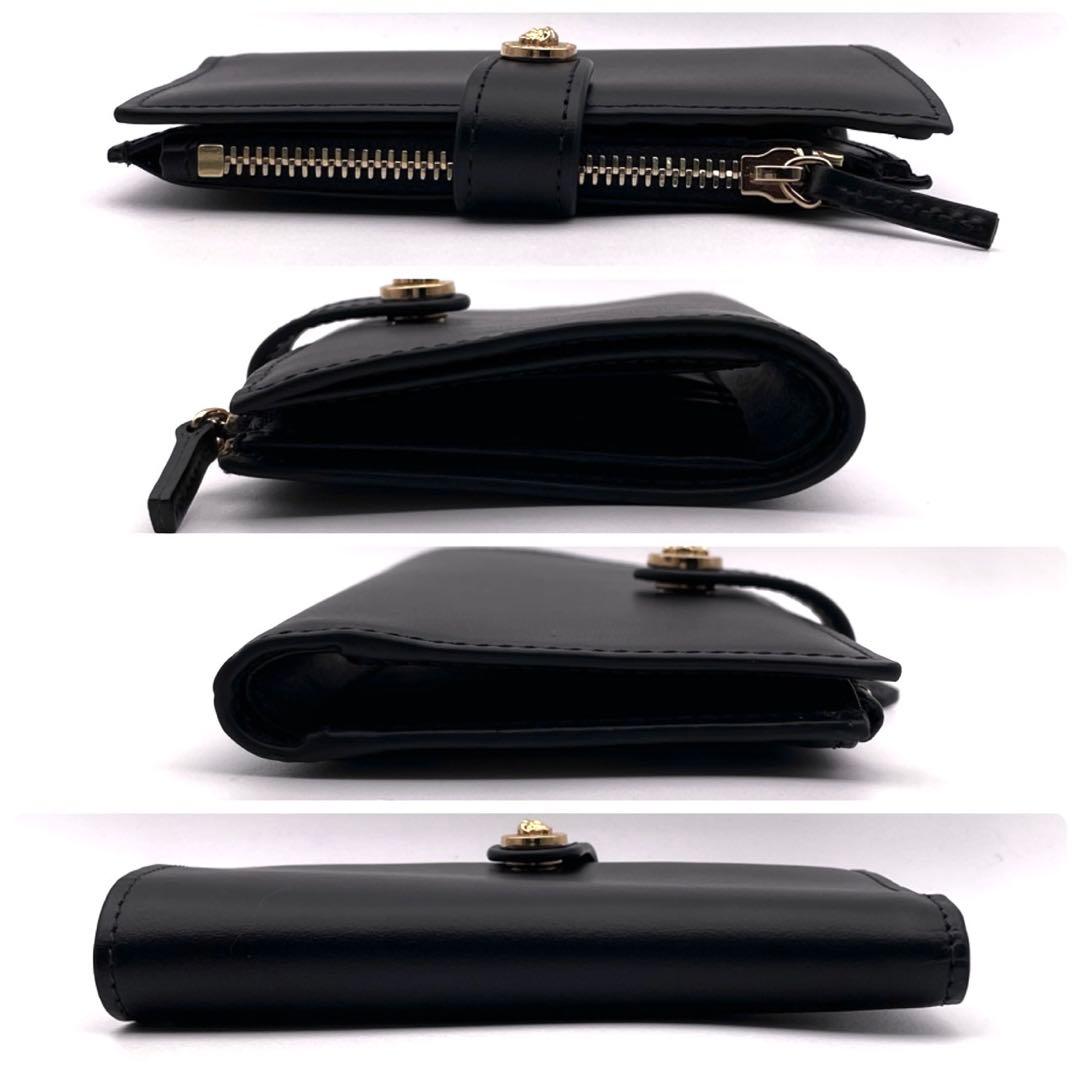 未使用品/現行品● ヴェルサーチ 折り財布 二つ折り メデューサ 金具 レザー