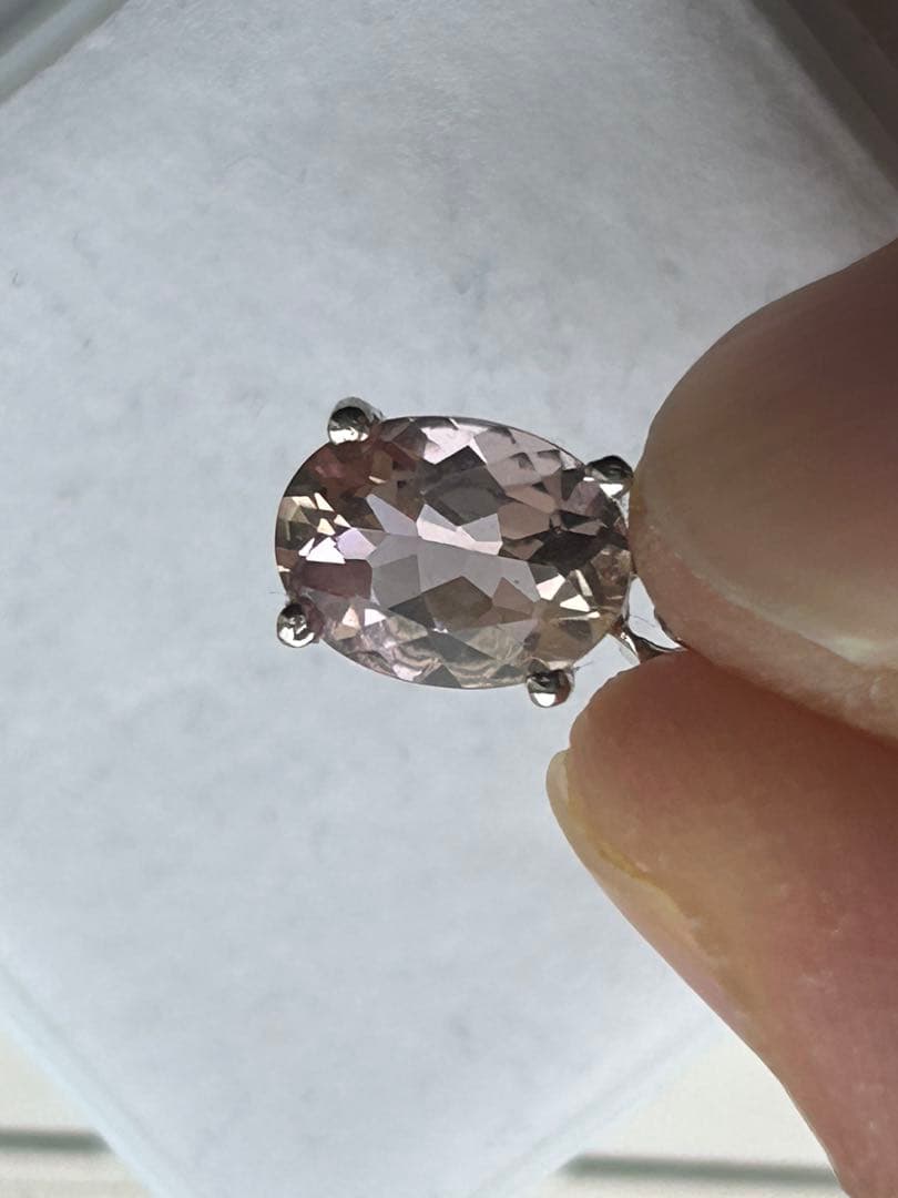 特価‼️トルマリン　オーバル　シルバーメッキ　ペンダント