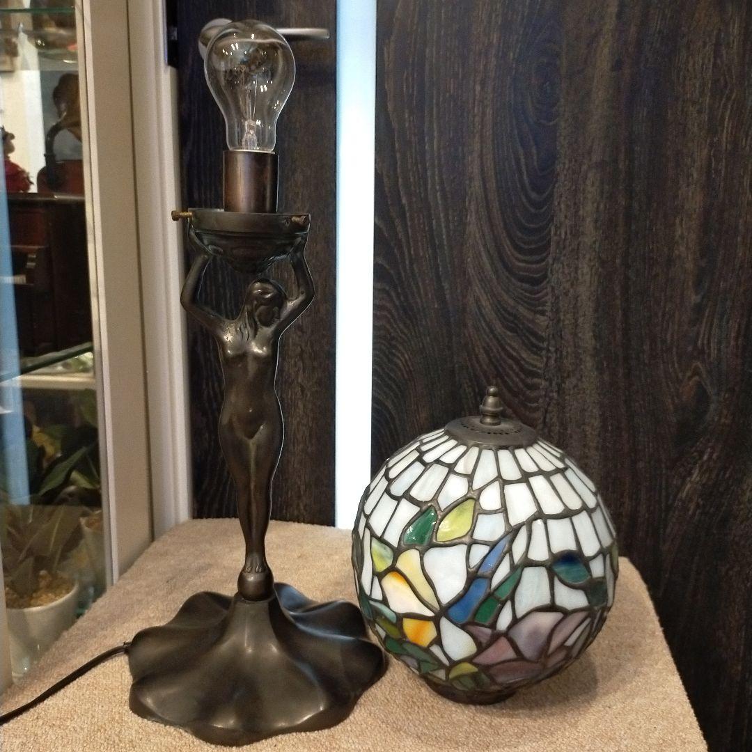 586 ステンドグラス球型フロアスタンド